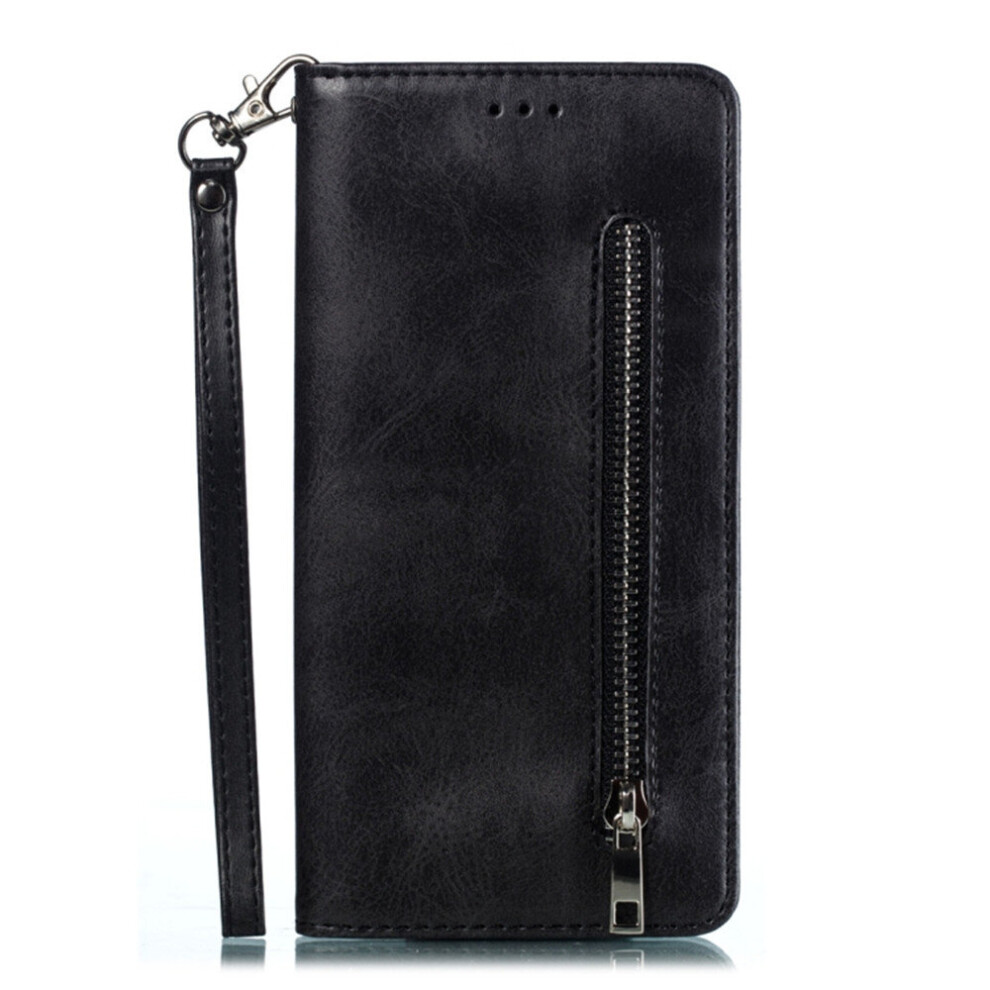 Calf Texture Zipper Magnetic Horizontal Flip Leather Case For Galaxy S9, With Wallet & Holder & Card Slots (Black) Black 700000667110