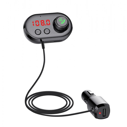 5V 2.4A USB Charging Solid Aromatherapy Core MP3 Car Bluetooth Player with Holder black