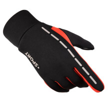 Unisex Luminous Outdoor Cycling Gloves Warm Velvet Touch Screen Waterproof Windproof Gloves