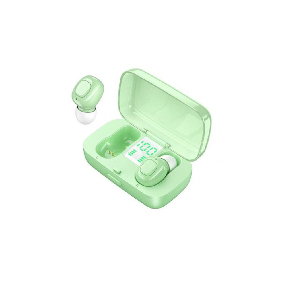 Xg21 Wireless Earphone Bluetooth V5.0 Led Display Tws In-Ear Earbuds Sweat Resistant Sports Headphone Hifi Sound Headsets Green 700000597141