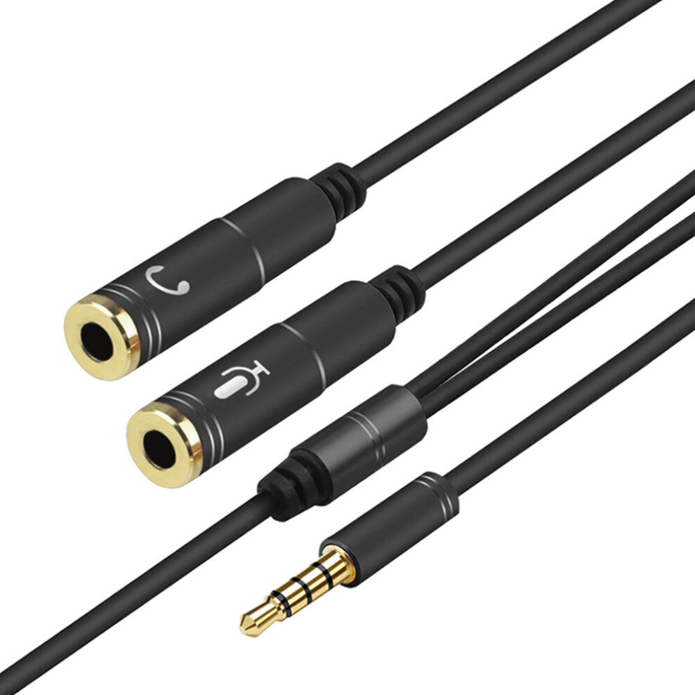 Jack 3.5Mm Mic + Headphone Splitter Cable 3.5 Aux Extension Cable 1 Male To 2 Female Cable For Computer Microphone Cellphone 7061857284800