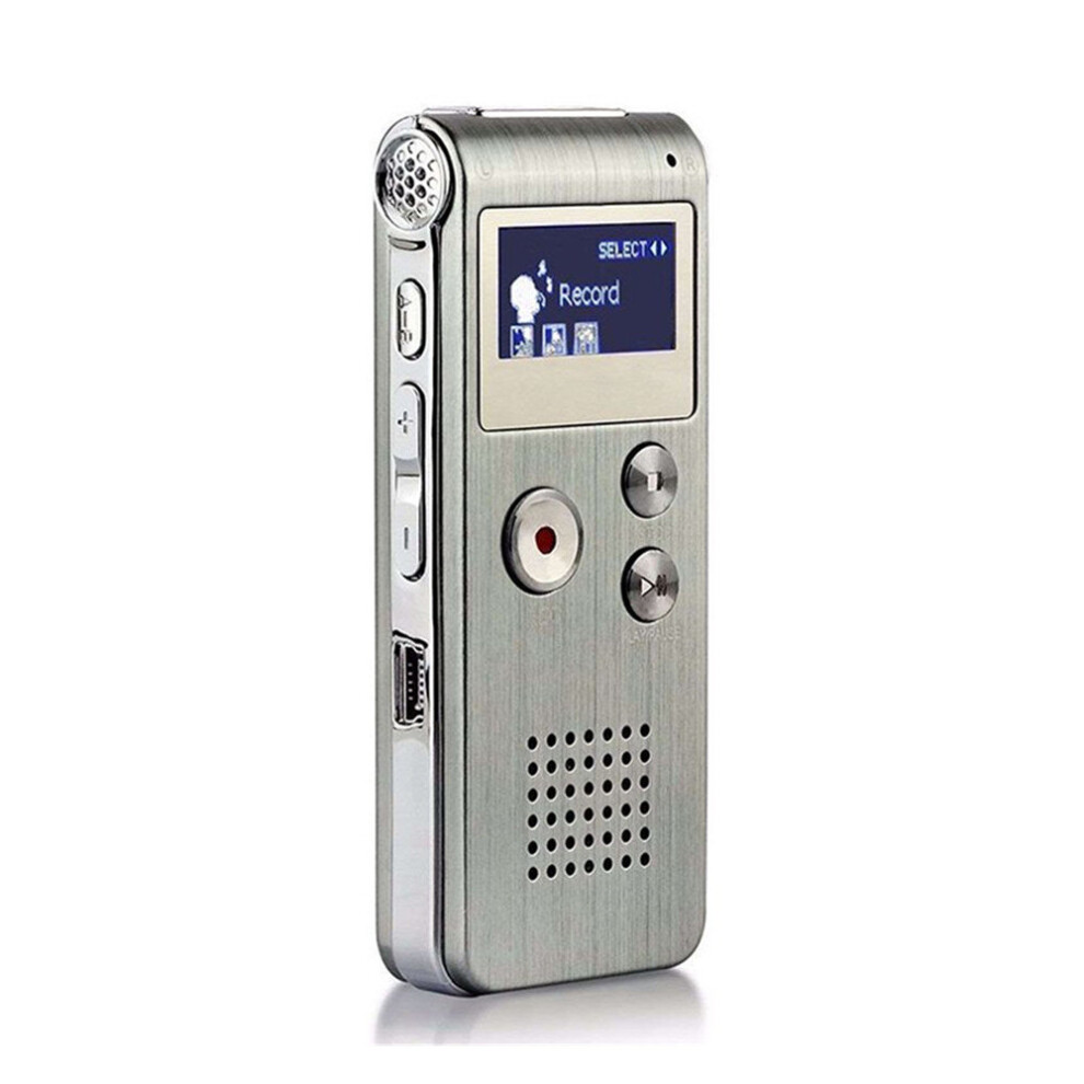 Keshen Voice Record Mini 8Gb Digital Sound Audio Recorder Dictaphone Mp3 Player Silver
