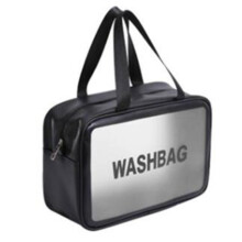 2 Pcs Ladies Large Capacity Pu Frosted Waterproof Cosmetic Bag Convenient Travel Makeup Storage Bag Female Wash Bag