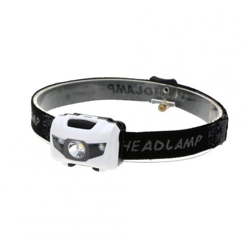 2PCS Super Lightweight Camping Hiking Mini Bright LED Head Light Torch Lamp - White