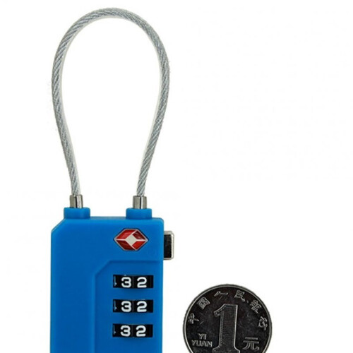 Customs Lock Plastic Password Lock Travel Lock Bag Mini Wire Rope Password Lock blue 1