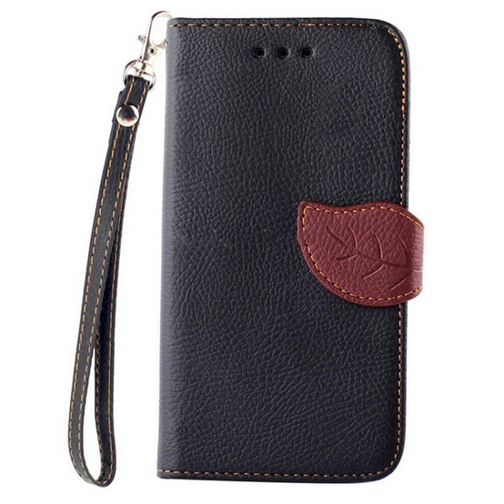 Leaf Magnetic Snap Litchi Texture Horizontal Flip Leather Case With Card Slots & Wallet & Holder & Lanyard For Nokia Lumia N530(Black) Black 700000664645