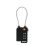 Customs Lock Plastic Password Lock Travel Lock Bag Mini Wire Rope Password Lock BLACK 1