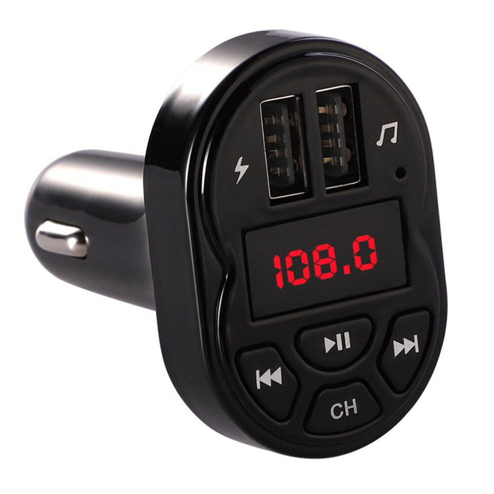 Car Usb Charger Music Radio Bluetooth Receiver Fm Transmitter Handsfree Audio Mp3 Player Black 700000577211