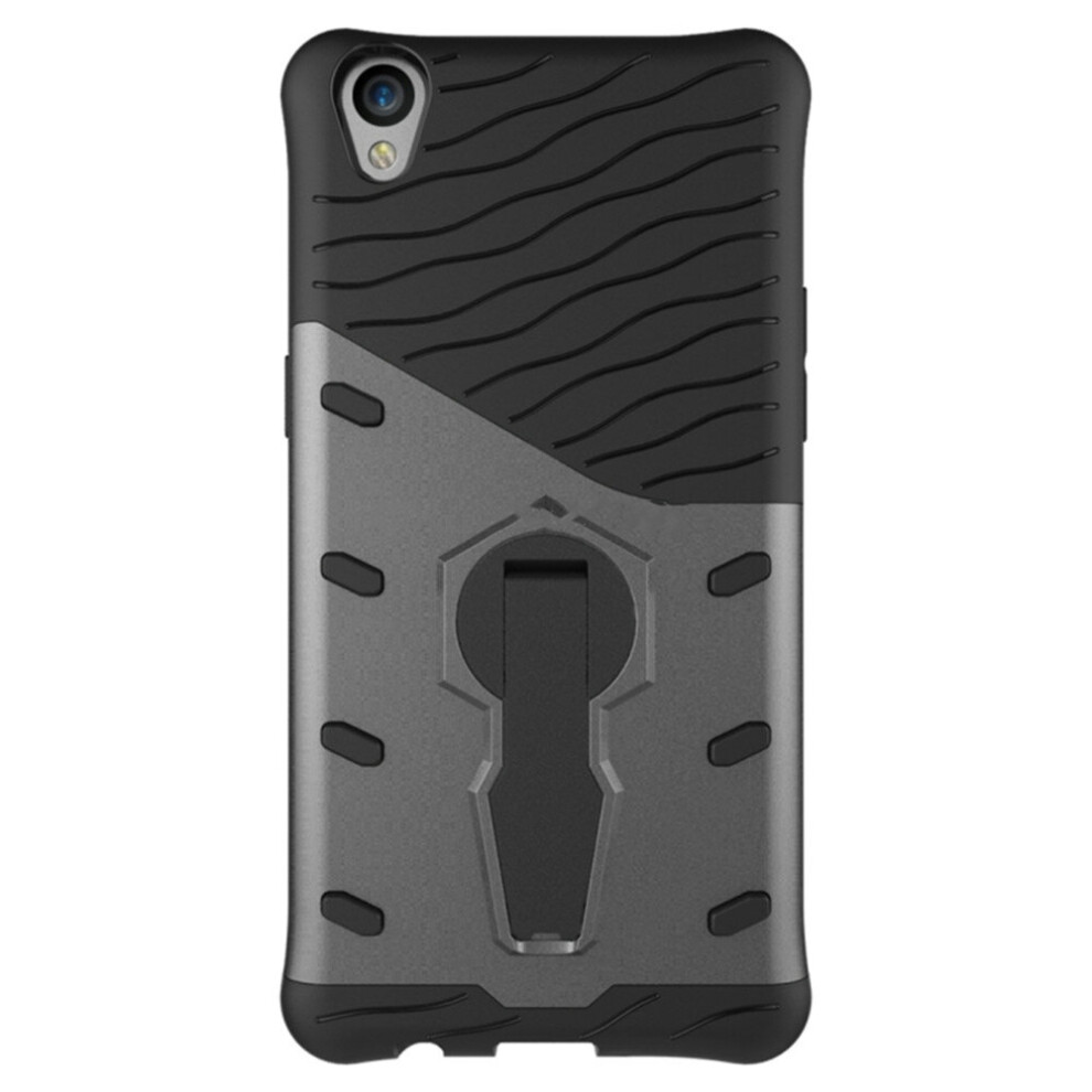 For Oppo R9 Shock-Resistant 360 Degree Spin Tough Armor Tpu + Pc Combination Case With Holder (Black) Black 700000669664