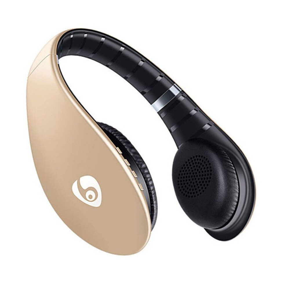 S66 Stereo Headset Headphones With Microphone 3.5Mm Audio Headband For Tv Pc Smartphone Gold 7061857294892