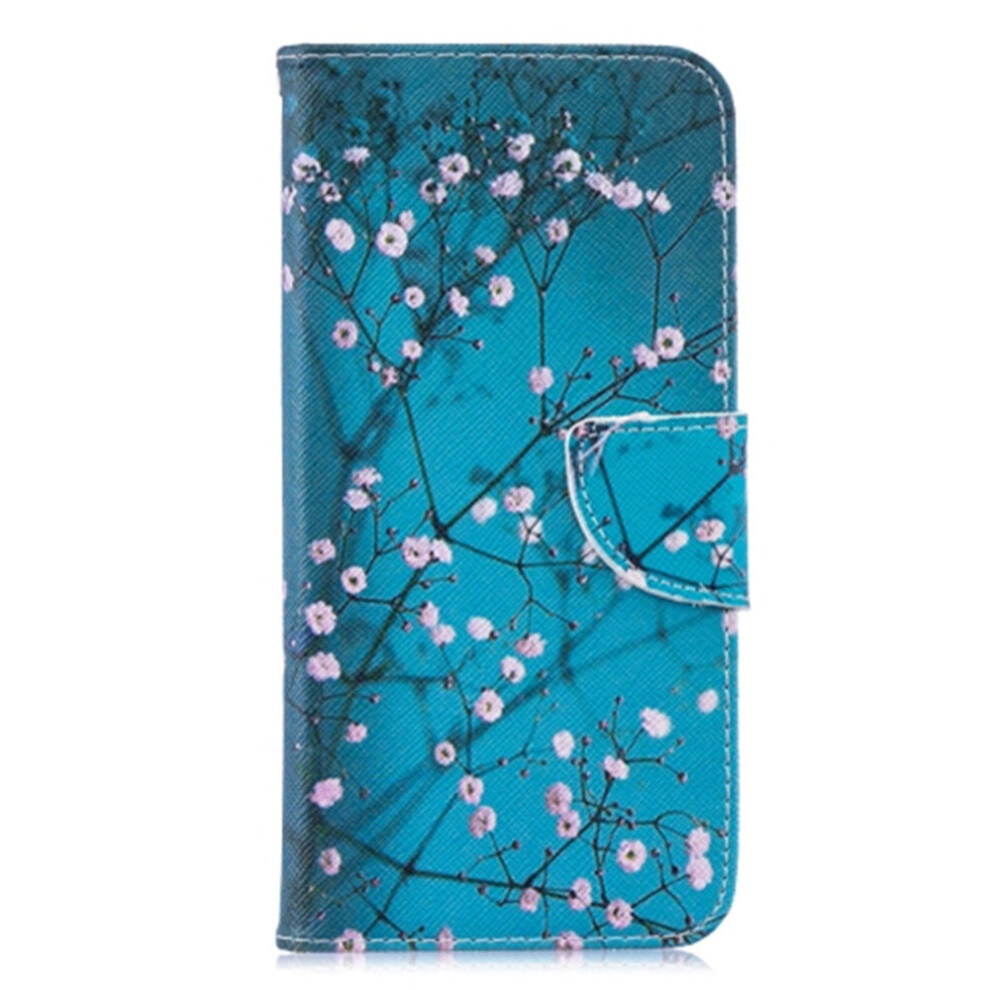 Colored Drawing Plum Blossom Pattern Horizontal Flip Leather Case For Xiaomi Redmi Note 7 / Redmi Note 7 Pro, With Holder & Card Slots & Wallet Purple 700000649673