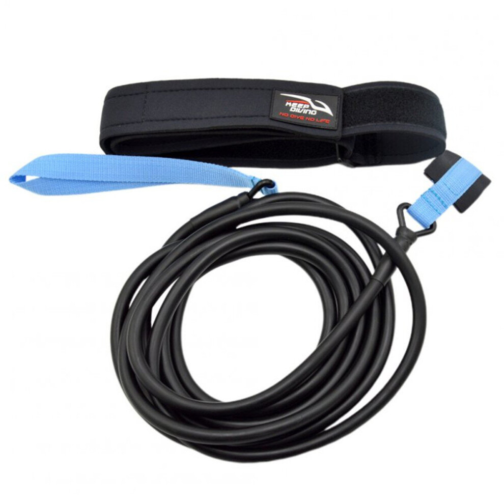 4m Swimming Resistance Belt Swimming Training Leash Exerciser Traction Leash Rope Pool Accessories black_3.4MM*9.5MM*4M-image-OPC-P6ZB9CR-NEW