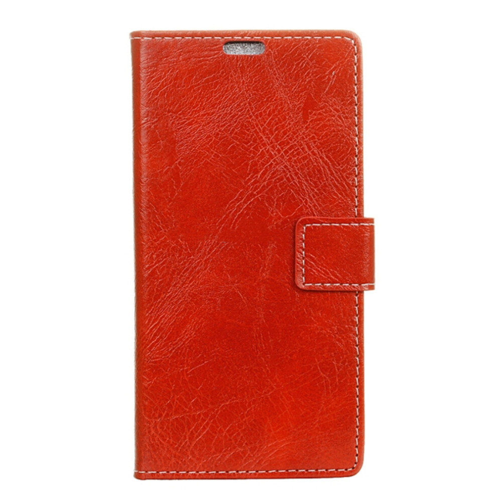 Photos - Case Keshen For Sony XA2 Retro Crazy Horse Texture Horizontal Flip Leather  with Holder & Card Slots & Wallet & Photo (Red)