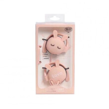 Wird Headphone Universal Ear Hool Metal Heavy Bass Cartoon Style Headset Pink