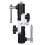 Camera Holder Bracket 3 Independent Adjustable U-shaped Flash Holders Integrated Metal Base Black 1