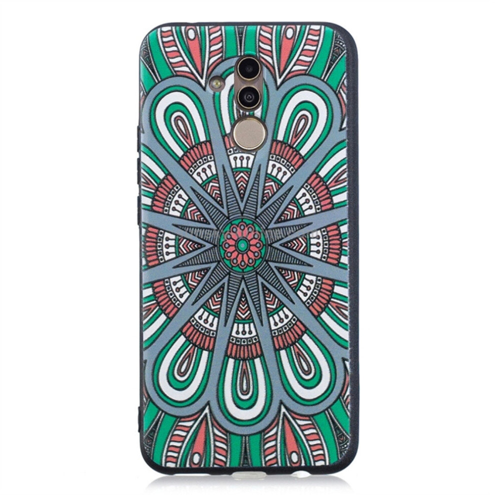 2 Pcs Stramonium Pattern Stereo Relief Soft Tpu Protective Case For Huawei Mate 20 Lite 700000667288