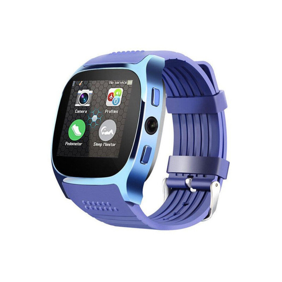 T8 Tooth Smart Watch Phone Mate Sim Fm Pedometer For Android Ios Iphone Samsung Blue 7061857297398