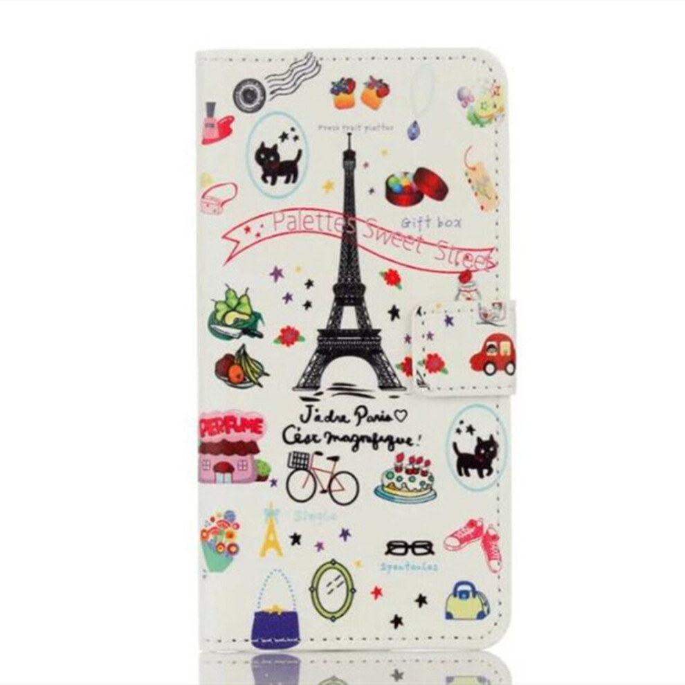 Eiffel Tower Pattern Leather Case With Holder & Card Slots & Wallet For Iphone 7 777178624214