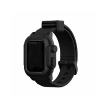 Waterproof Case for Apple Watch Band 4 iWatch Bands Silicone Strap 44mm 40mm Bracelet Smart Watch Accessories black_40MM