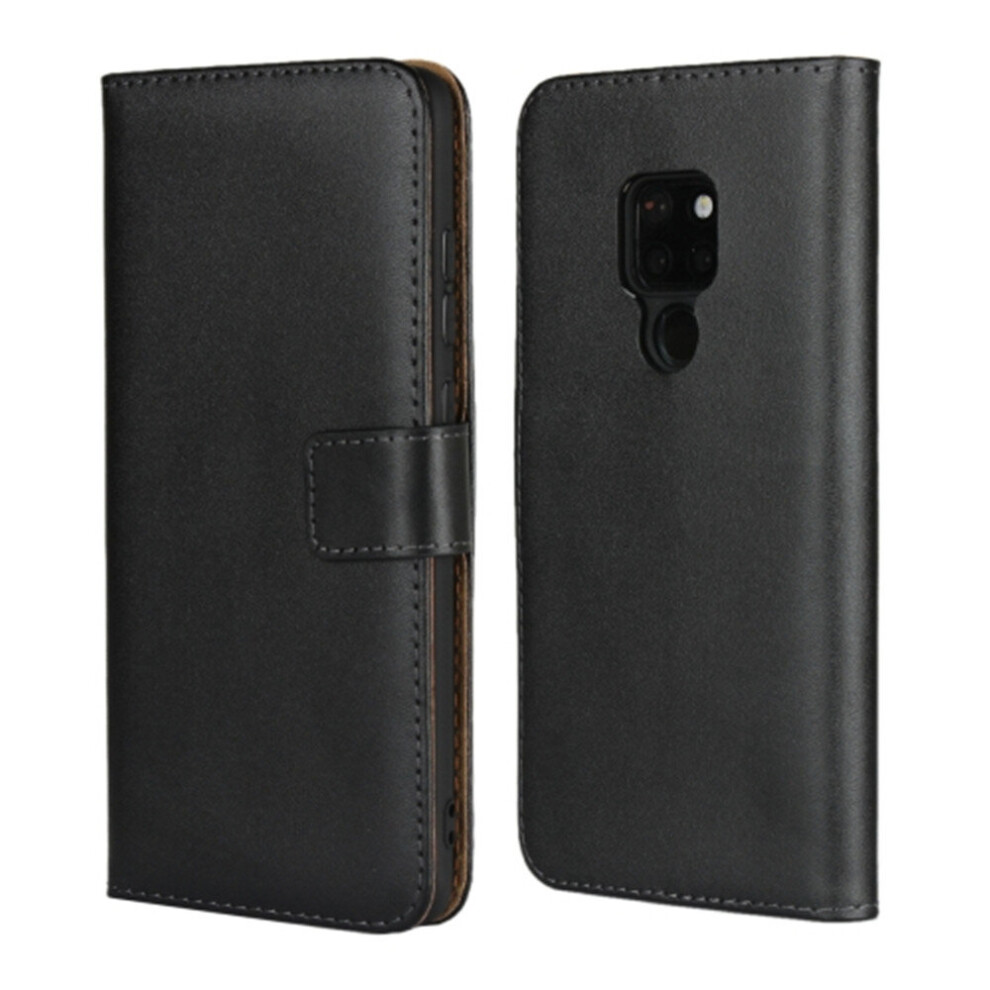 Leather Horizontal Flip Holster For Huawei Mate 20 With Magnetic Clasp And Bracket And Card Slot And Wallet(Black) Black 700000639742