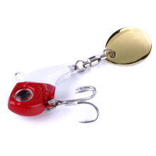 1Pcs 21g Metal VIB Spinner Vibration Fishing Bait With Tail Rotating Spoon Lures Sinking Swimbait Crankbaits Pesca Tackle