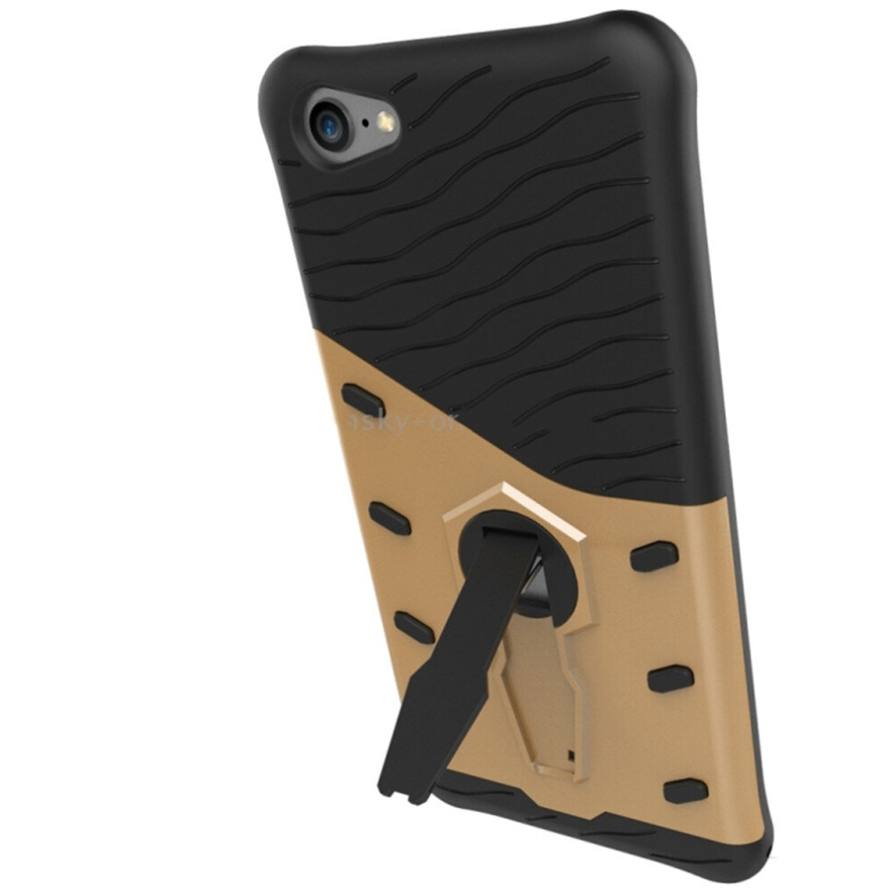 For Vivo X9 Plus Shock-Resistant 360 Degree Spin Sniper Hybrid Case Tpu + Pc Combination Case With Holder (Gold) Gold 700000669640