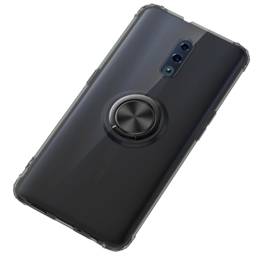 Ultra-Thin Tpu Protective Case For Oppo Reno, With 360 Degree Rotation Holder(Black) Black 700000667387