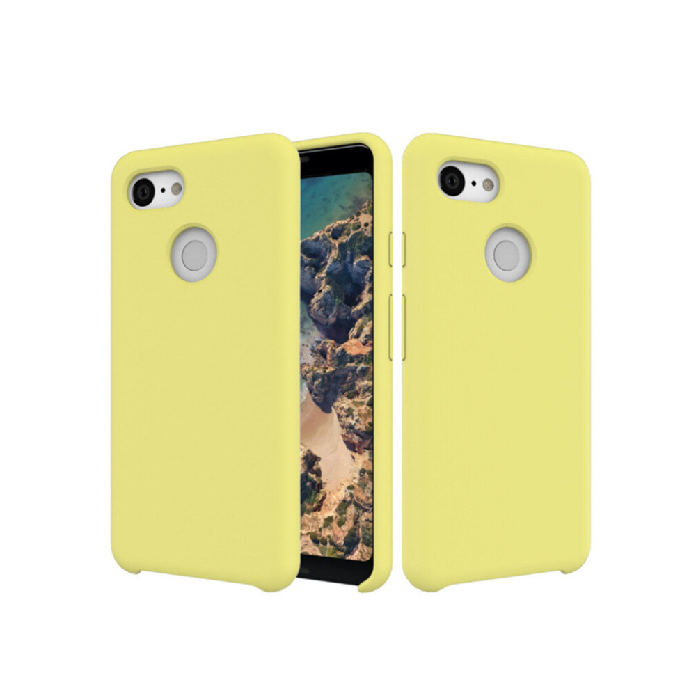 Solid Color Liquid Silicone Dropproof Protective Case For Huawei Honor 7X (Yellow) Yellow 700000659832