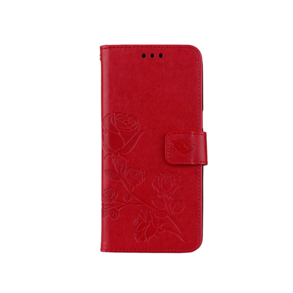 Rose Embossed Horizontal Flip Pu Leather Case For Huawei Honor 10 Lite, With Holder & Card Slots & Wallet (Red) Red 700000658897