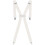 Ze Enzo (White) Mens Elasticated Braces 35mm High Quality Heavy Duty Adjustable Suspenders 1
