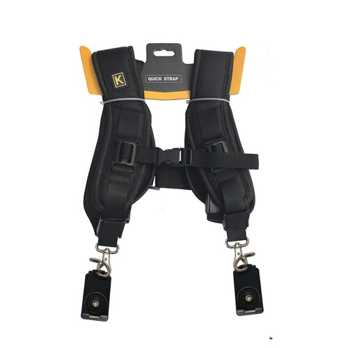 Dual Shoulder Camera Neck Strap Belt Quick Release for Digital SLR DSLR Camera  black