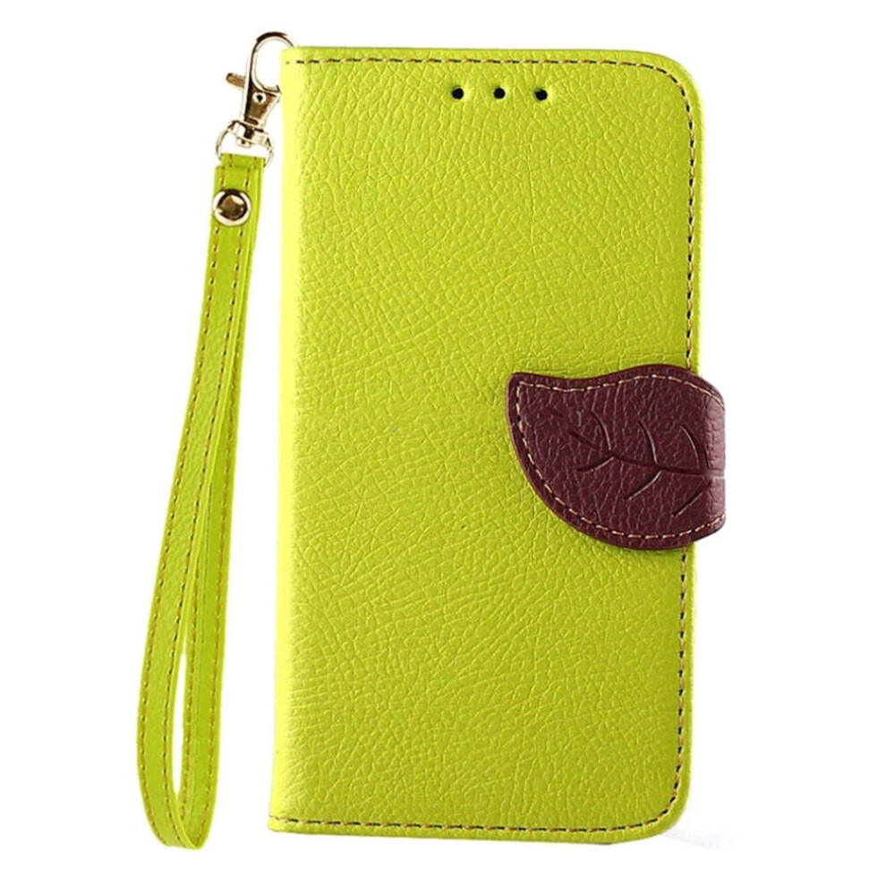 Leaf Magnetic Snap Litchi Texture Horizontal Flip Leather Case With Card Slots & Wallet & Holder & Lanyard For Galaxy G355h(Green) Green 777178624344