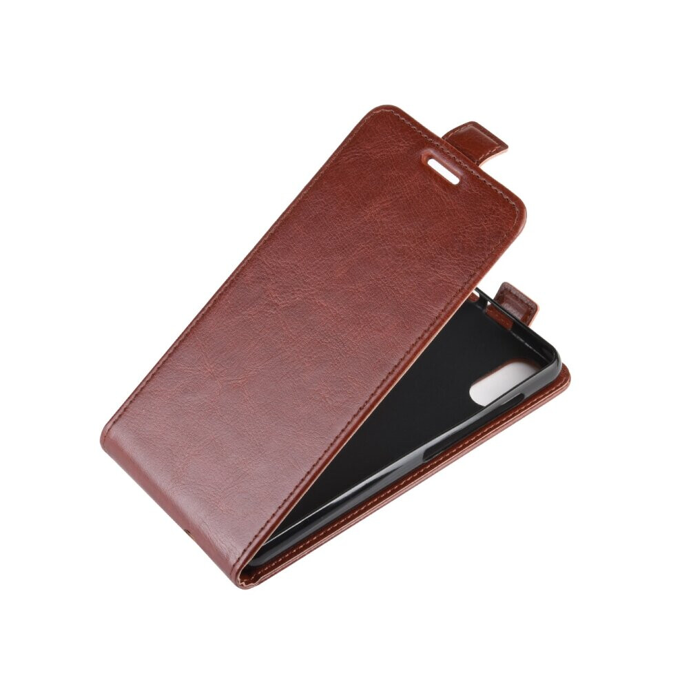 2Pcs Crazy Horse Vertical Flip Leather Protective Case For Wiko Sunny 4 Plus(Brown) Brown 700000637441