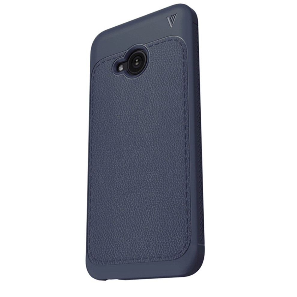 For Htc U11 Life Tpu Litchi Texture Dropproof Protective Back Cover Case(Blue) Blue 777178619371