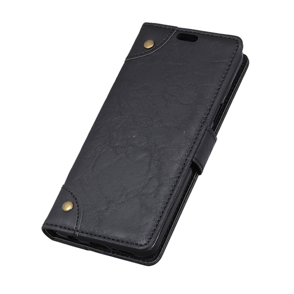 Copper Buckle Retro Crazy Horse Texture Horizontal Flip Leather Case For Huawei P20 Lite, With Holder & Card Slots & Wallet (Black) Black 700000659931