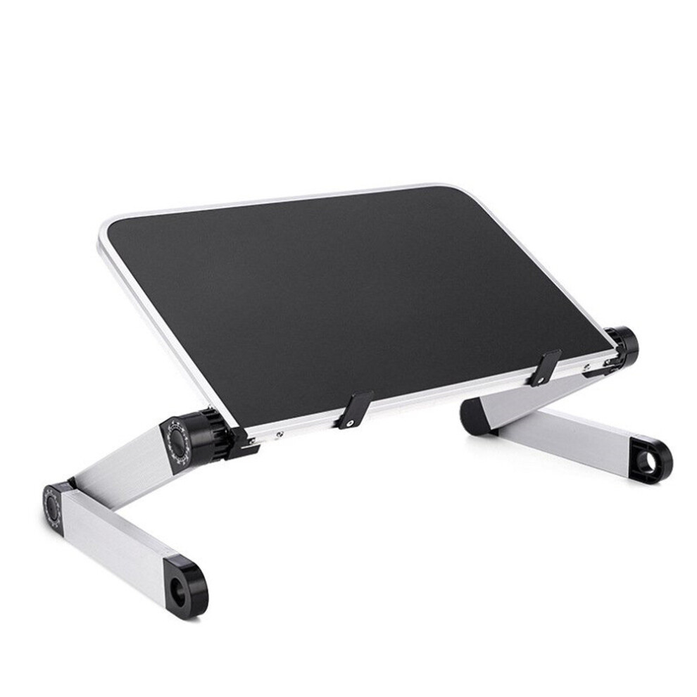 Aluminum Alloy Laptop Portable Foldable Adjustable Laptop Desk Computer Table Stand Tray Notebook Pc Folding Desk Table Enlarge Black 700000577471
