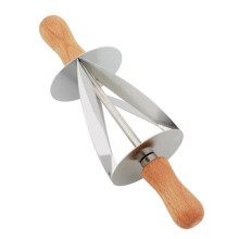 Stainless Steel Rolling Cutter for Making Croissant Bread Dough Pastry Baking Kitchen As shown