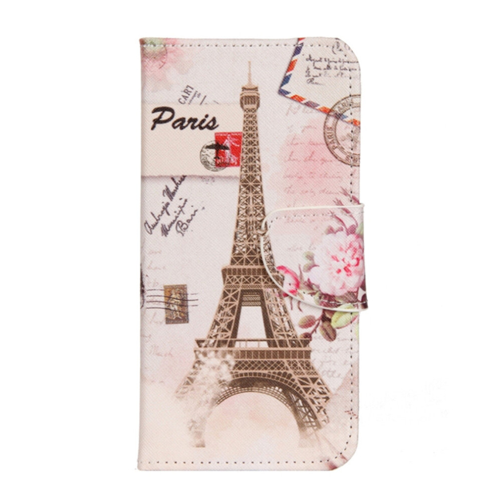 For Huawei Galaxy A8 2018 Eiffel Tower Pattern Horizontal Flip Leather Case With Holder & Card Slots & Wallet 777178619470