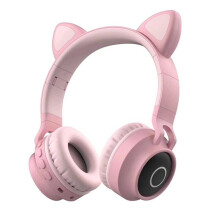 Cat Ears Cute Style Wireless Bluetooth Headband Game Headphone for Grils Gift Colorful BT 5.0 Headset Beauty Bluetooth Headphone