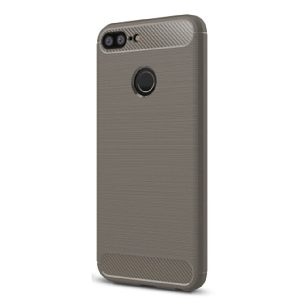 2 Pcs Brushed Texture Carbon Fiber Shockproof Tpu For Huawei Honor 9(Grey) Grey 700000660012