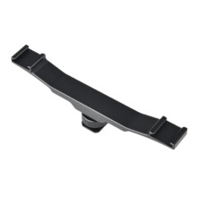Expansion Double Cold Boot Mouth Rod Bracket for Camera Flash Light black