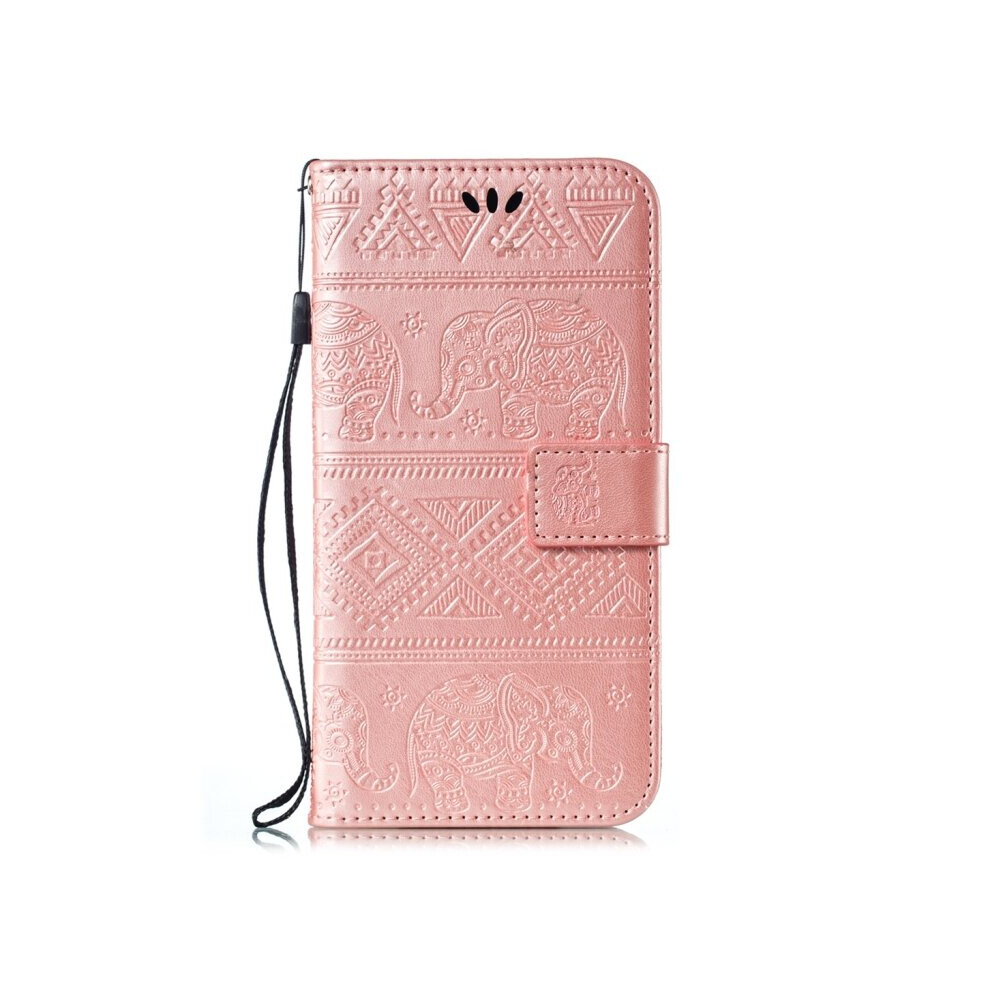 Elephant Embossing Horizontal Flip Leather Case With Holder & Card Slots & Wallet & Lanyard For Motorola Moto G7 Power 700000635041
