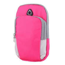 2 Pcs Outdoor Sports Running Armband Case Holder Waterproof Bag for smartphones below 5.5 inch(Rose red)