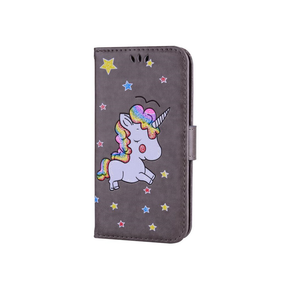 For Galaxy J5 (2017) / J530 ( Eu Version) Glitter Powder Unicorn Pattern Horizontal Flip Leather Case 777178621978