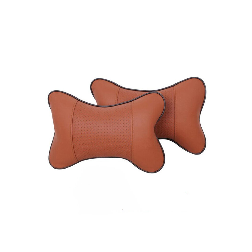 4Pcs Car Seat Pu Leather Pillow Soft Headrest Cushion Pad Memory Foam Head Neck Protector 7061857200299