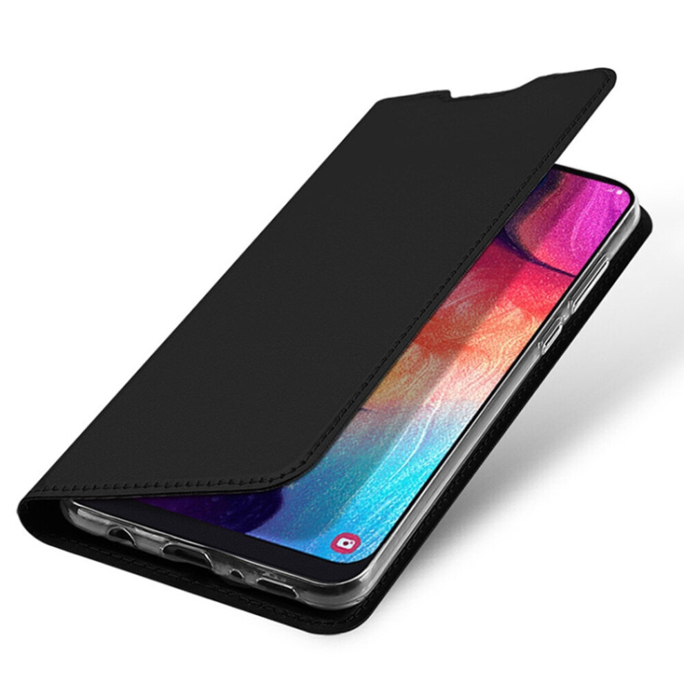 Skin Pro Series Horizontal Flip Pu + Tpu Leather Case For Galaxy A50, With Holder & Card Slots (Black) Black 700000667653