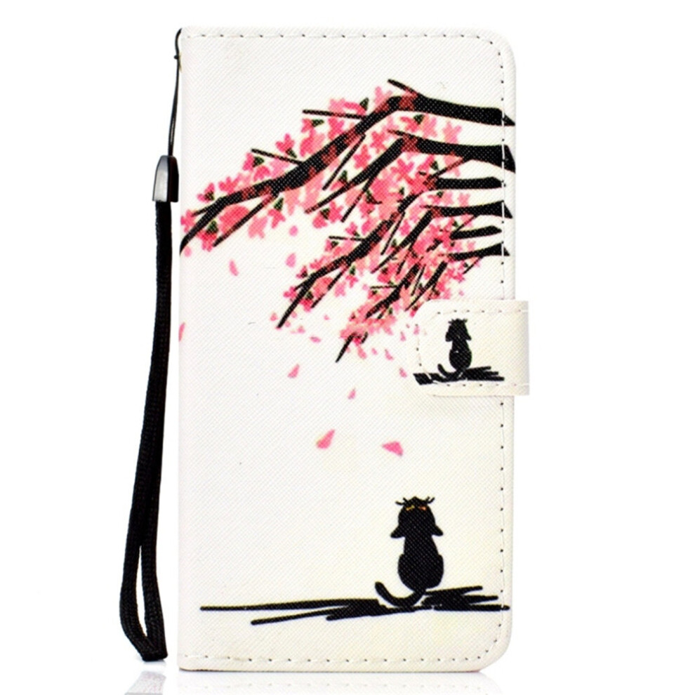 Cherry Tree Pattern Colo Drawing Horizontal Flip Leather Case For Galaxy A30, With Holder & Card Slots & Wallet & Lanyard Red 700000667660
