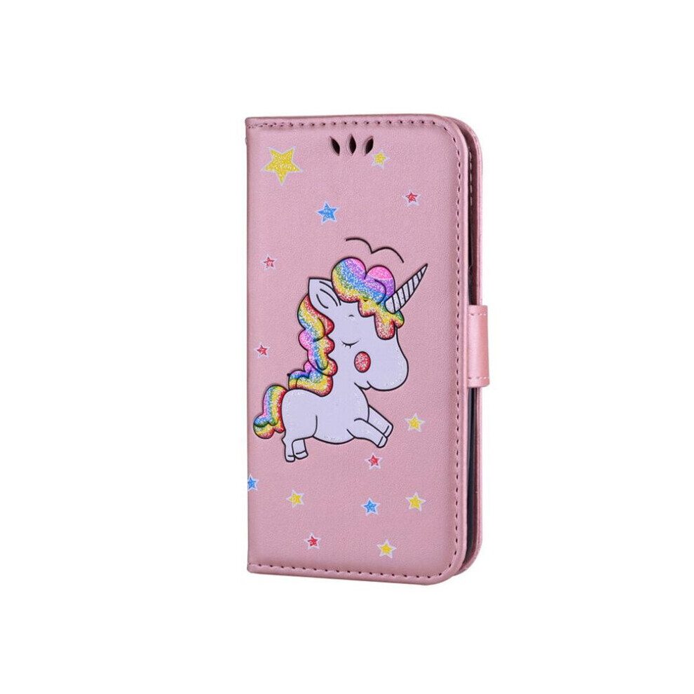 For Sony Xperia Xz Glitter Powder Unicorn Pattern Horizontal Flip Leather Case 777178622036