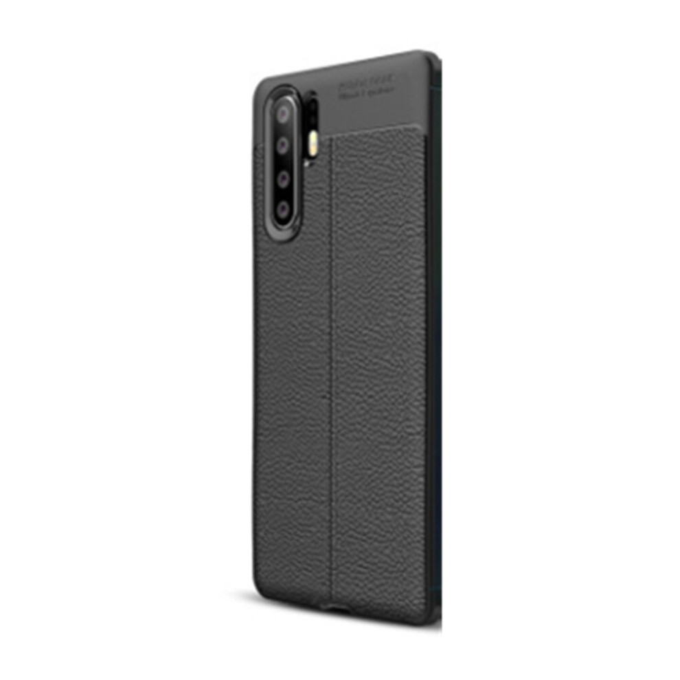2Pc Litchi Texture Tpu Shockproof Case For Huawei P30 Pro (Black) Black 700000655155