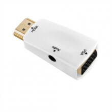 2PC HDMI to VGA Video Converter HD Mini VGA Switcher white